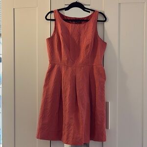 Elegant Coral Sleeveless Dress